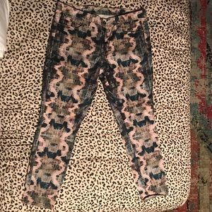 Madewell Denim Skinny Jeans. Aztec Print. Size 31